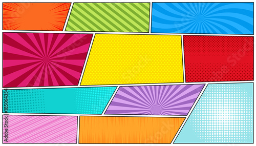 Comic bright horizontal background