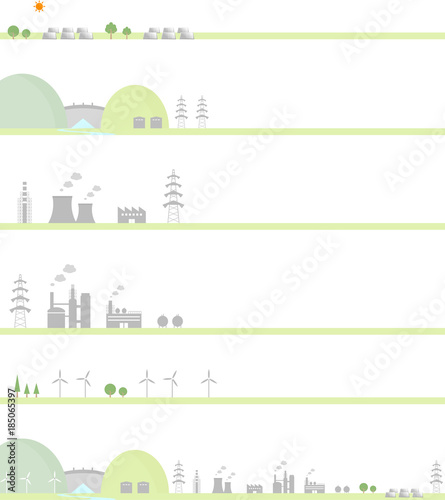 発電　風景　セット