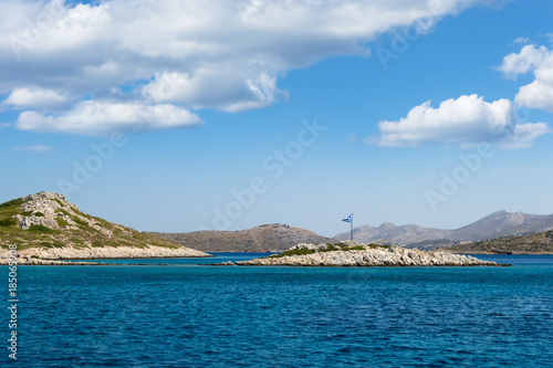amazing scenery in a bay of Leros island 