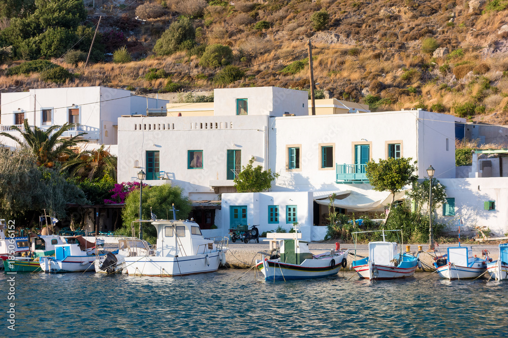 The small harbor of Panteli village in Leros island, Dodecanese, Greece