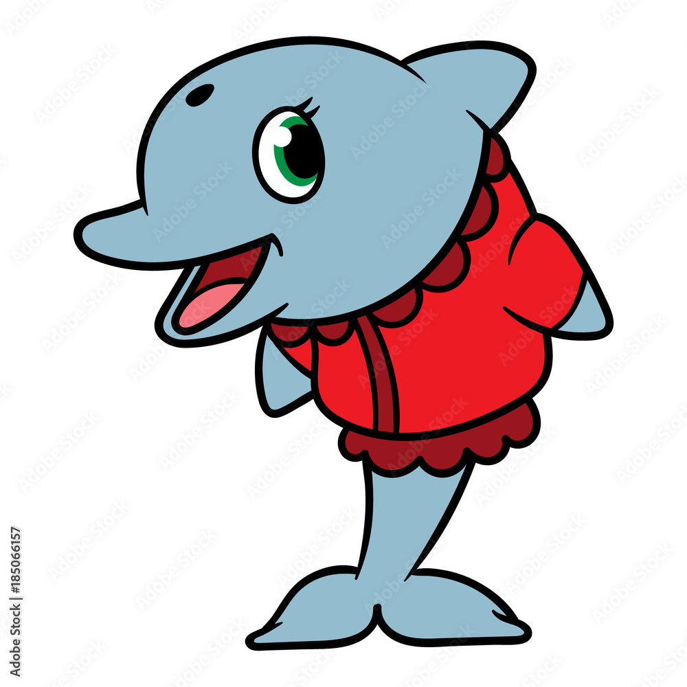 Cartoon Dolphin Character Cartoon Dolphin Character