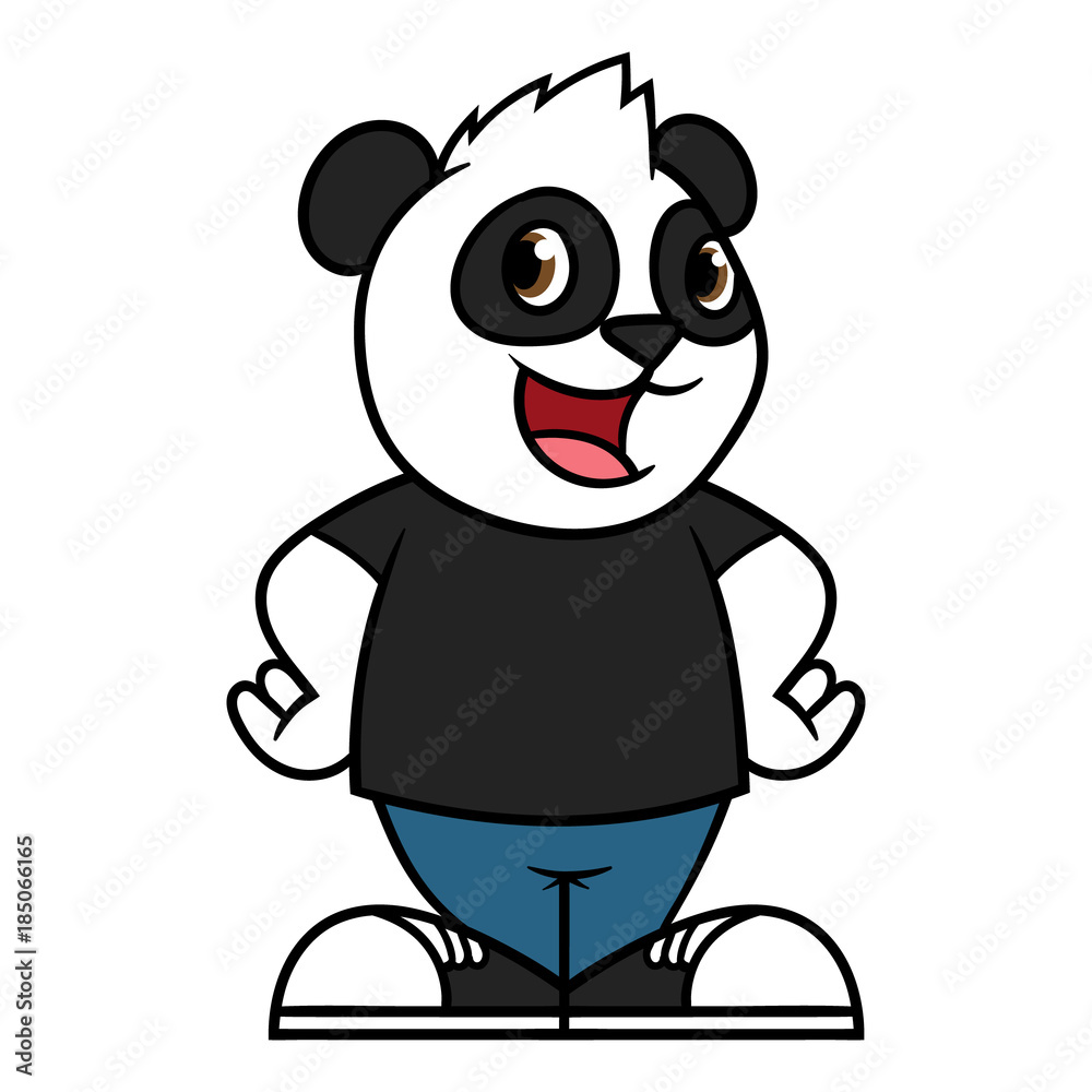 Obraz premium Cartoon Panda Character