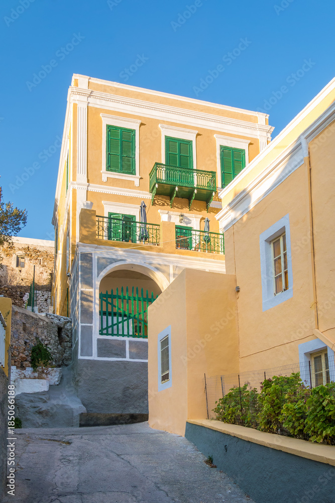 Architecture in Leros island, Dodecanese, Greece 