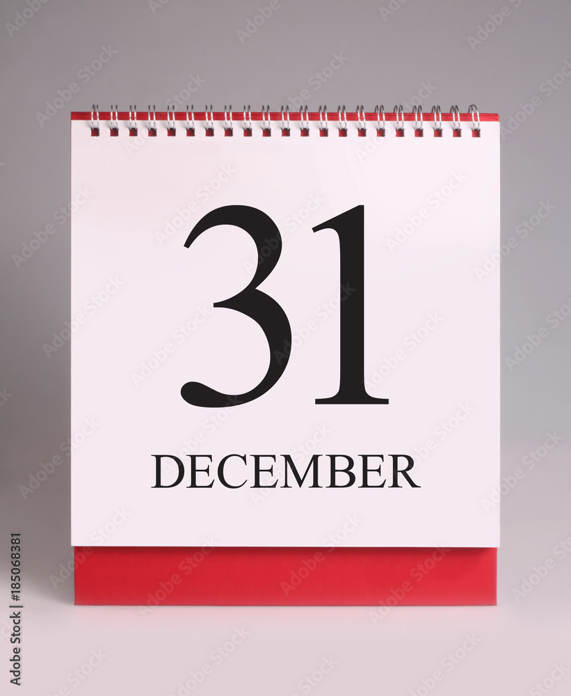 Simple desk calendar for New year eve. Simple desk calendar for New year eve.