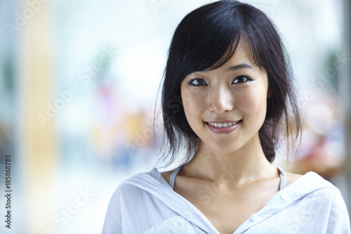 pretty Asian college student portrait