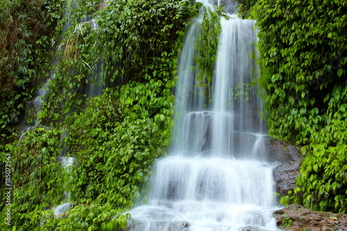 waterfall in green mountain