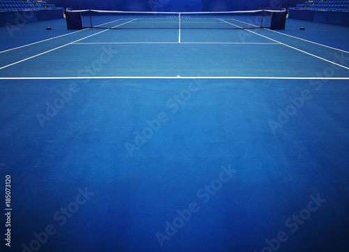Blue Tennis Court Sport Background © sirikornt