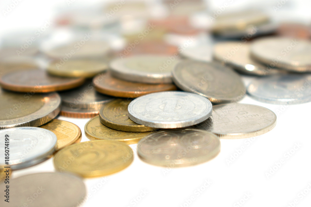 A photo of a large number of coins of different states. A photo of a large number of coins of different states.