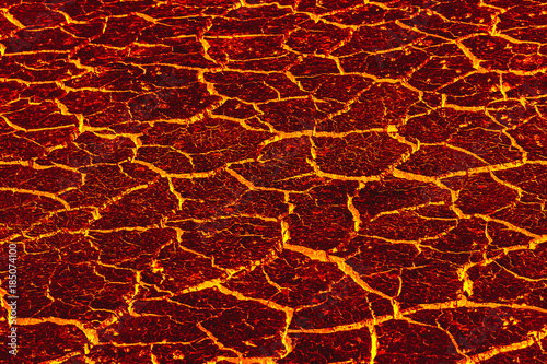 Ground is formed lava because of global warming background.