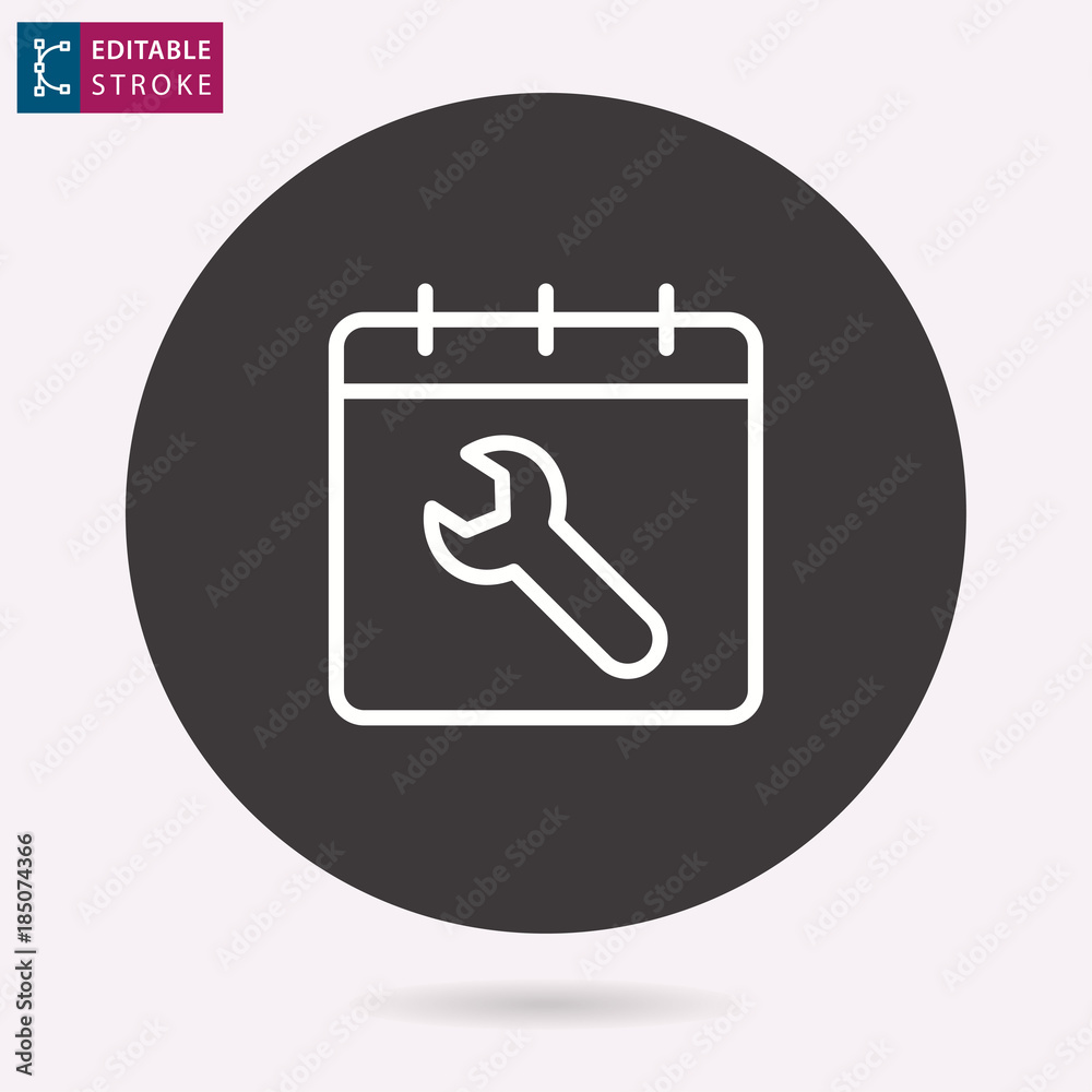 Settings line vector icon. Editable stroke. Settings line vector icon. Editable stroke.