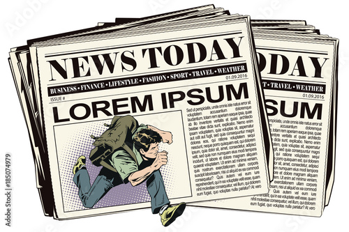 Running man with a backpack. Tourist backpacker. Young traveler.  Stock illustration.