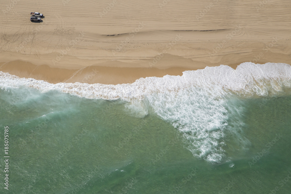 Coastal ocean beach from above Coastal ocean beach from above