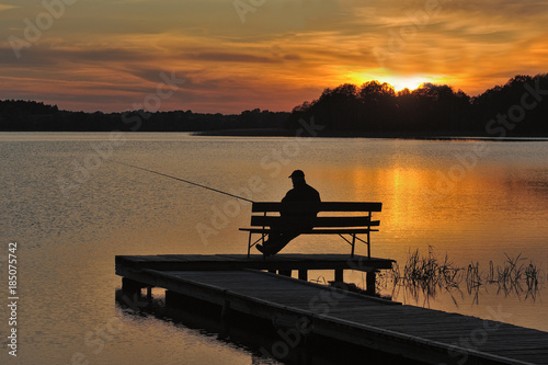 Angler am See in Masuren | Polen