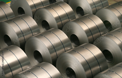 Rolled up alloy in steel industry photo