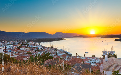 Sunset in Greece  Poros