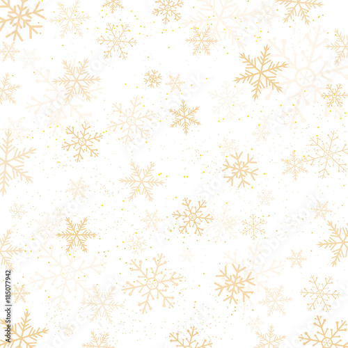 雪の結晶 金 背景素材