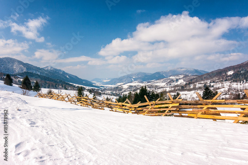 Snowy winter landscape near Terchova village, Slovakia, Europe.