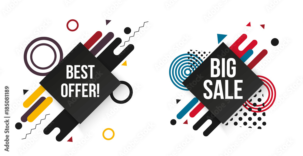 Modern abstract banners set. Vector design elements Modern abstract banners set. Vector design elements