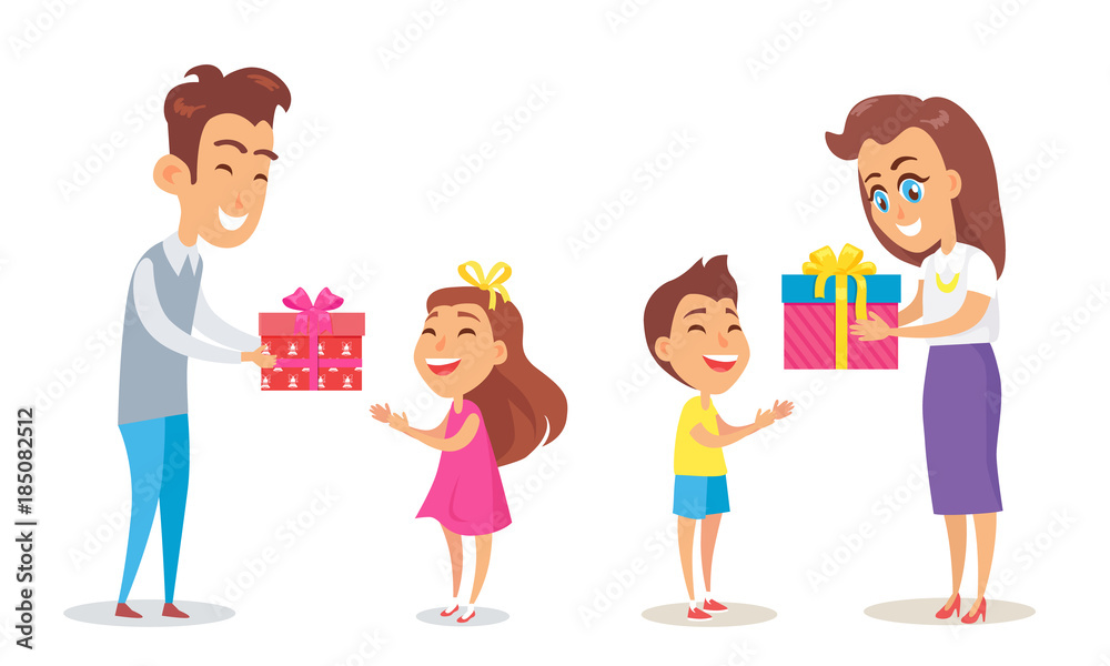 Merry Christmas Poster Father Mother Son Daughter Merry Christmas Poster Father Mother Son Daughter
