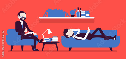 Male psychiatrist consulting