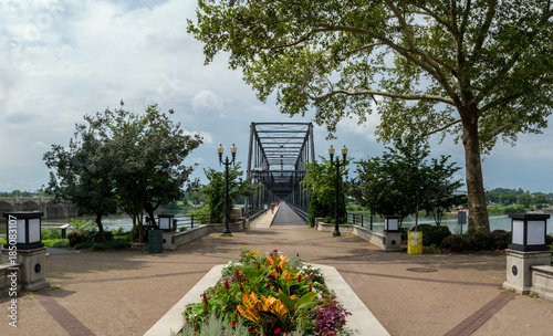 Fototapeta Naklejka Na Ścianę i Meble -  Public Park and Walking Bridge