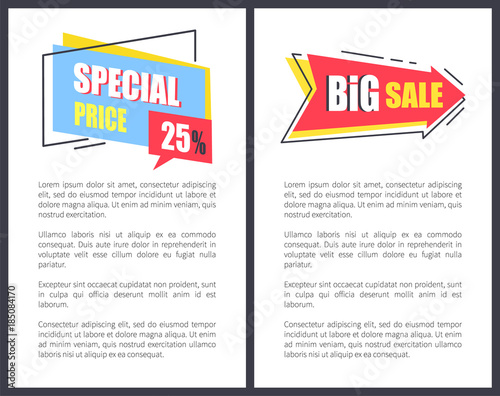 Big Sale with Sppecial Price Promotional Posters