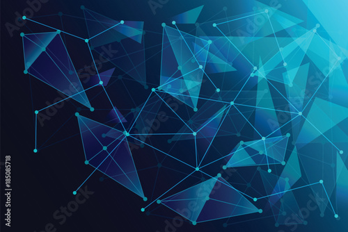 future connection low poly background vector and illustration 