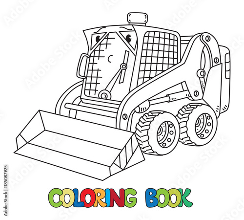 Funny small snowthrower with eyes