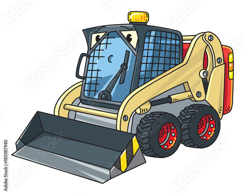 Funny small snowthrower with eyes
