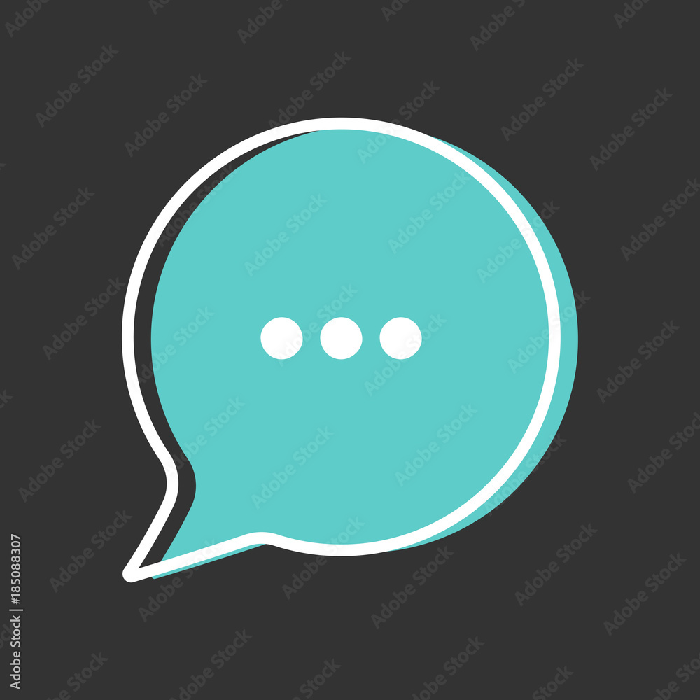 Chat icon. Dialog text