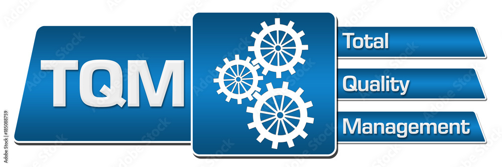TQM - Total Quality Management Blue Rounded Squares Horizontal TQM - Total Quality Management Blue Rounded Squares Horizontal