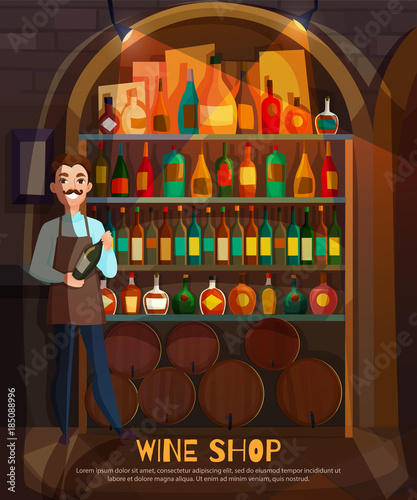Wine Shop Illustration