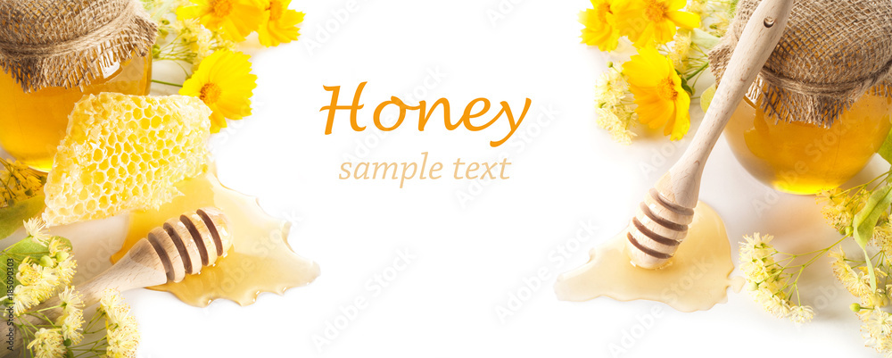 jar of honey - obrazy, fototapety, plakaty 