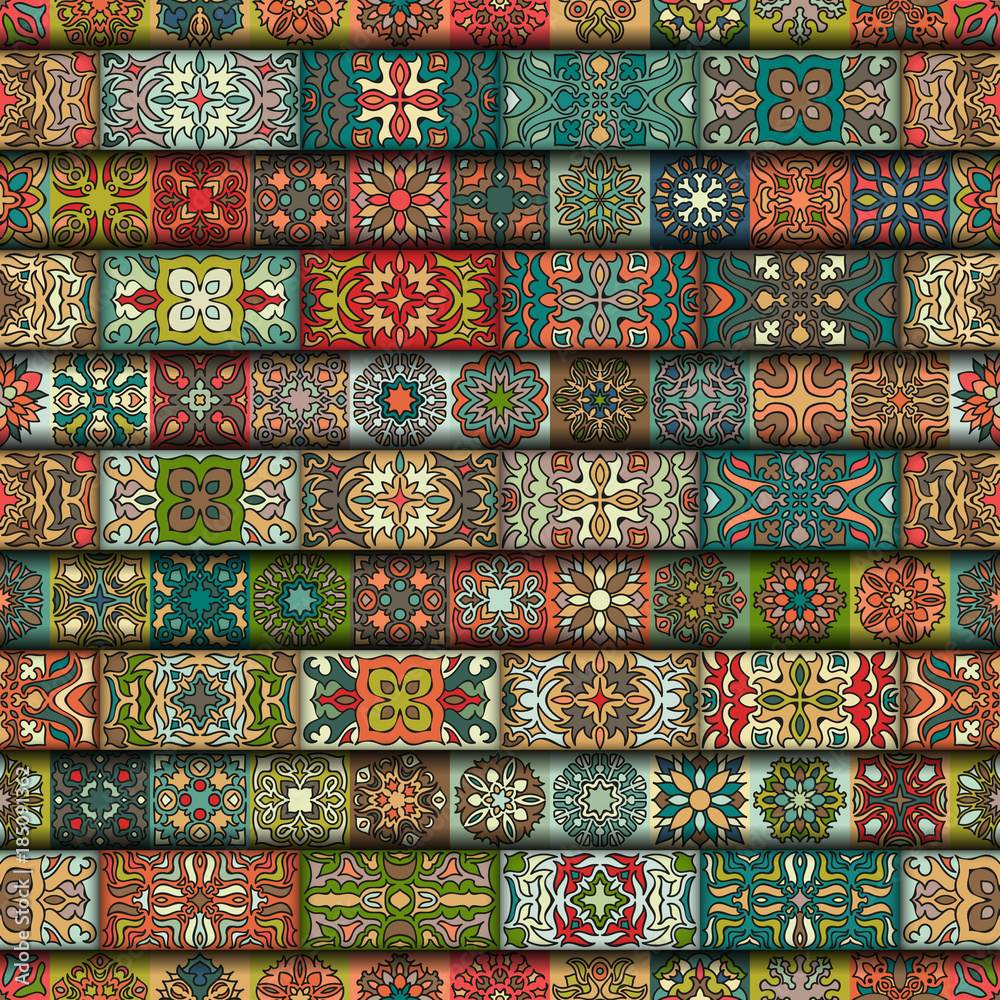 Seamless pattern. Vintage decorative elements. Hand drawn background. Islam, Arabic, Indian, ottoman motifs. Perfect for printing on fabric or paper.