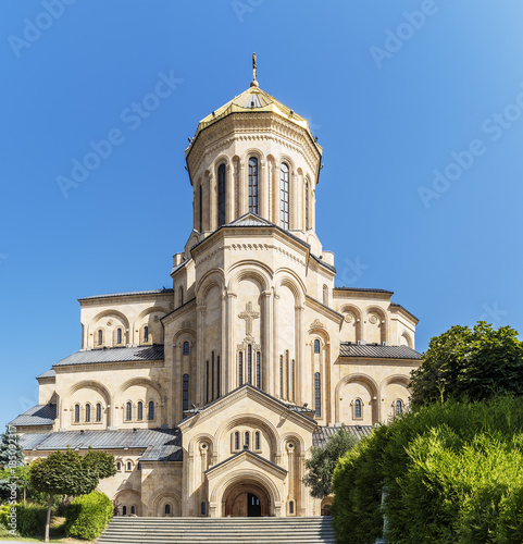 Blick auf die Sameba Kathedrale in Georgien 