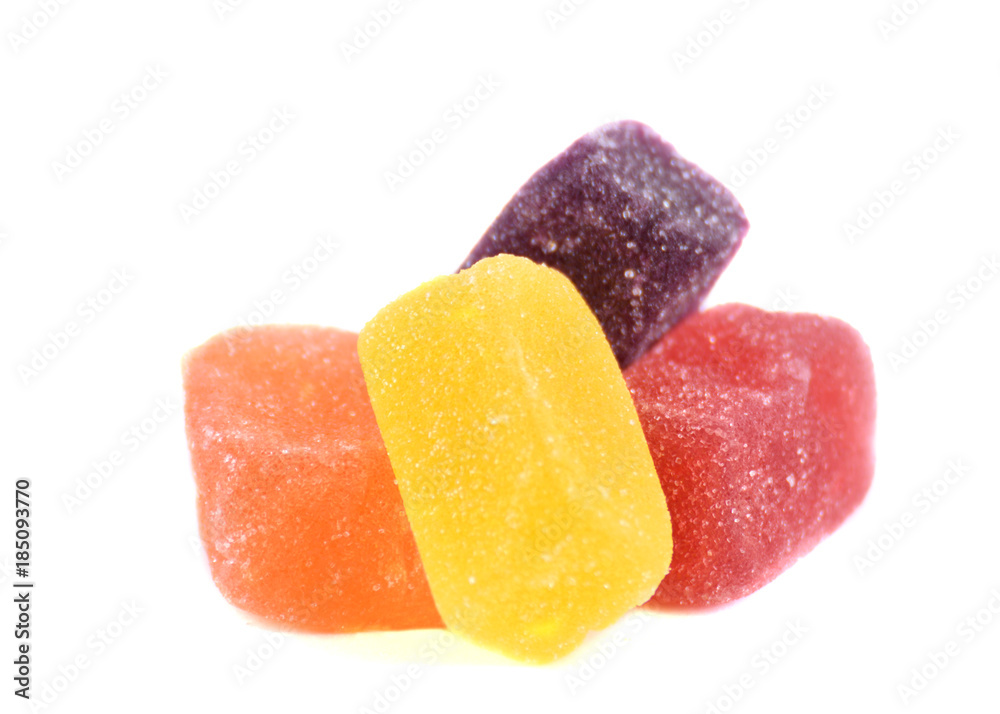 jelly sugar candies isolated on white background jelly sugar candies isolated on white background
