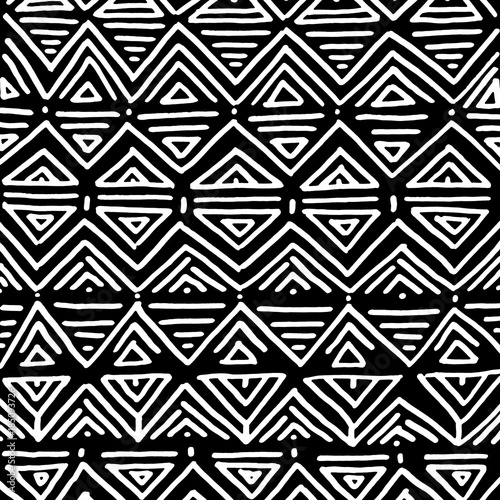 Ethnic black and white tribal background.