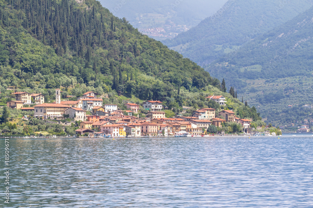Little town on the lake Como, Italy Little town on the lake Como, Italy