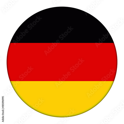 Flag of Germany  icon. Realistic color. Abstract concept. Vector illustration on white background.