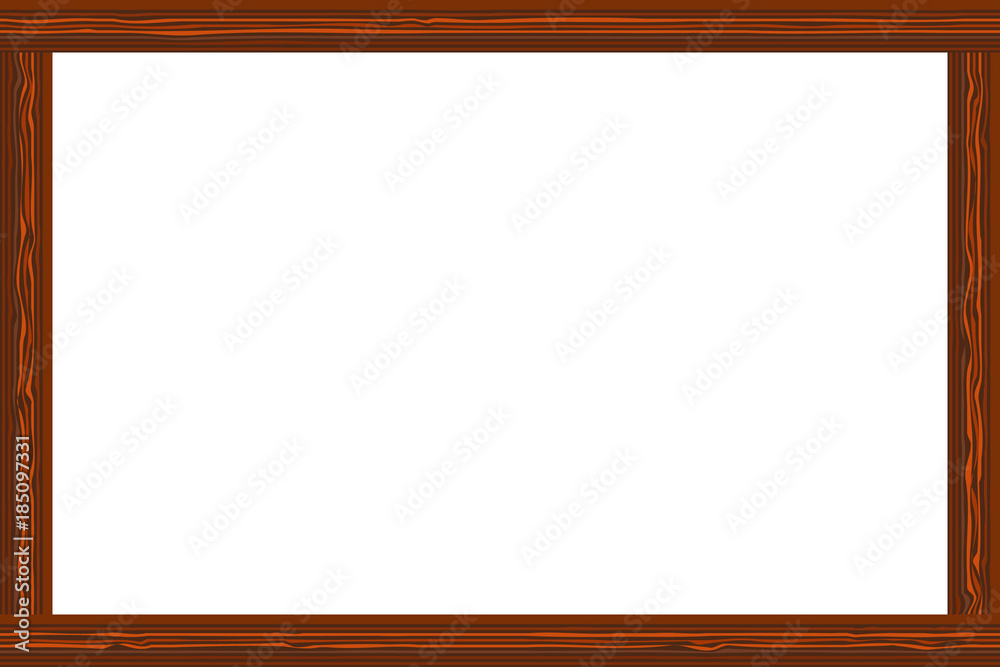 Wooden frame and  line beautiful Vector illustration Eps10