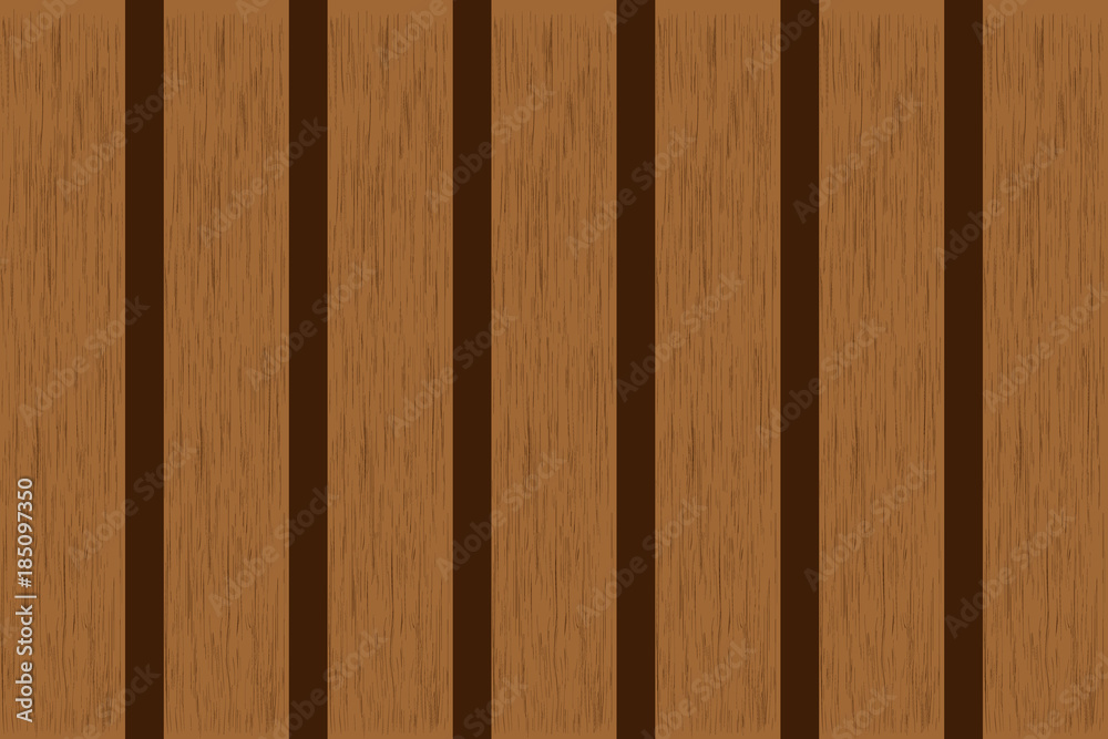 Obraz premium wooden plank brown pattern texture and gnarl line surface beautiful board for background. Vector illustration Eps10