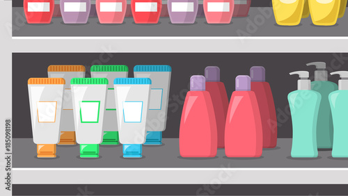 Supermarktregal Flat Design