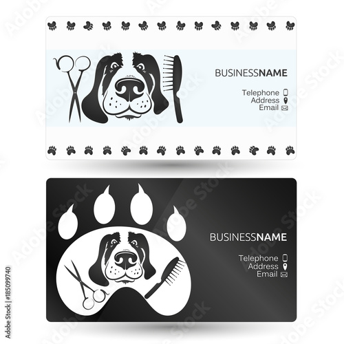 Dog care business card