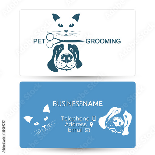 Grooming of dogs and cats business card