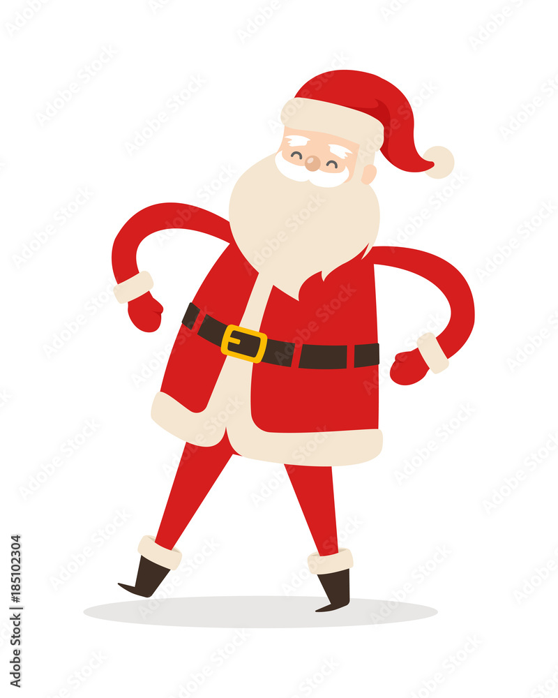 Santa Claus with arms akimbo isolated on white Santa Claus with arms akimbo isolated on white