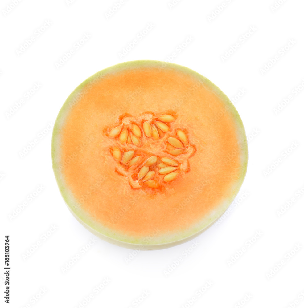 cantaloupe melon isolated on white background cantaloupe melon isolated on white background