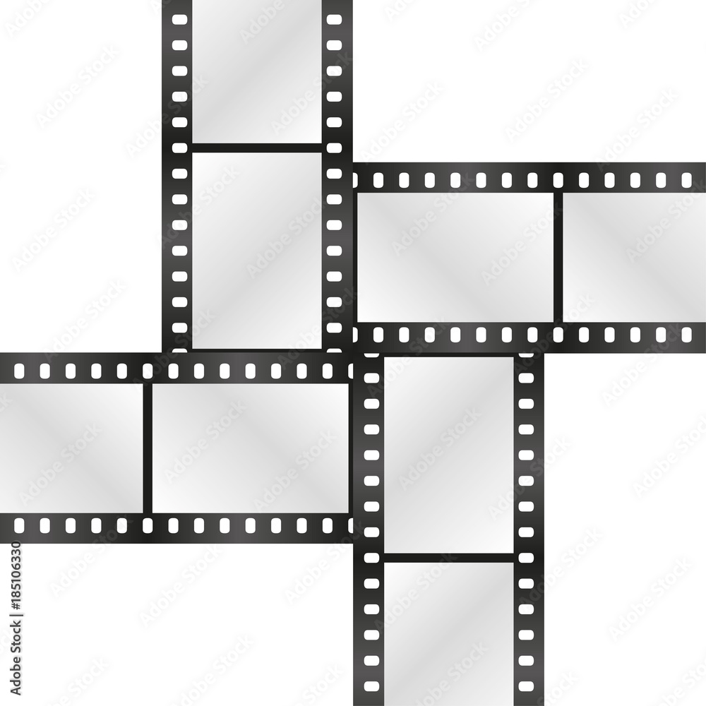 Vector film strips crosswise. Eps 10 vector file. Vector film strips crosswise. Eps 10 vector file.