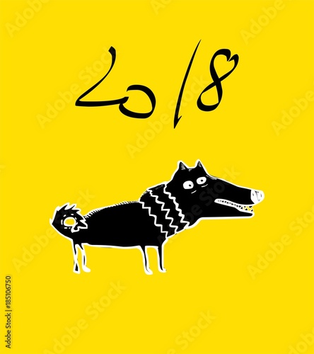 Year of The Dog. Chinese New Year 2018.