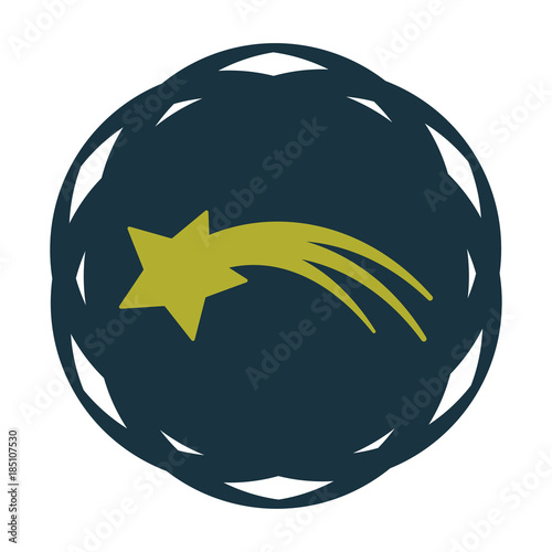 abstrakter Button - Sternschnuppe - Weihnachten