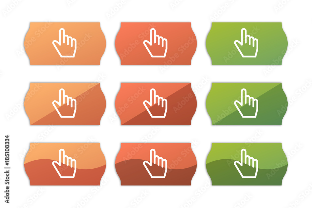 Sticker Set - Etikett Preisschild - Cursor - Zeigen Sticker Set - Etikett Preisschild - Cursor - Zeigen